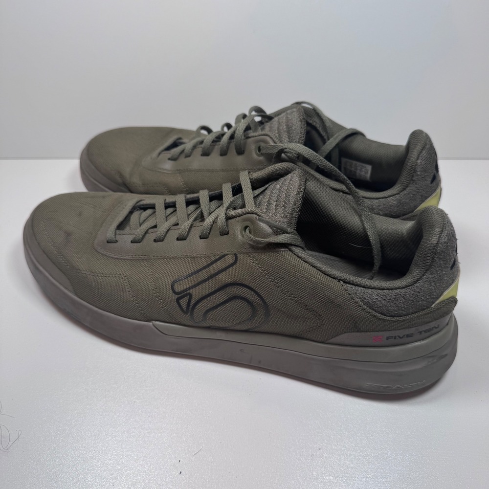Adidas Five Ten Sleuth DLX Canvas MTB Flat Pedal Shoe Olive Men 11.5 Streatwear